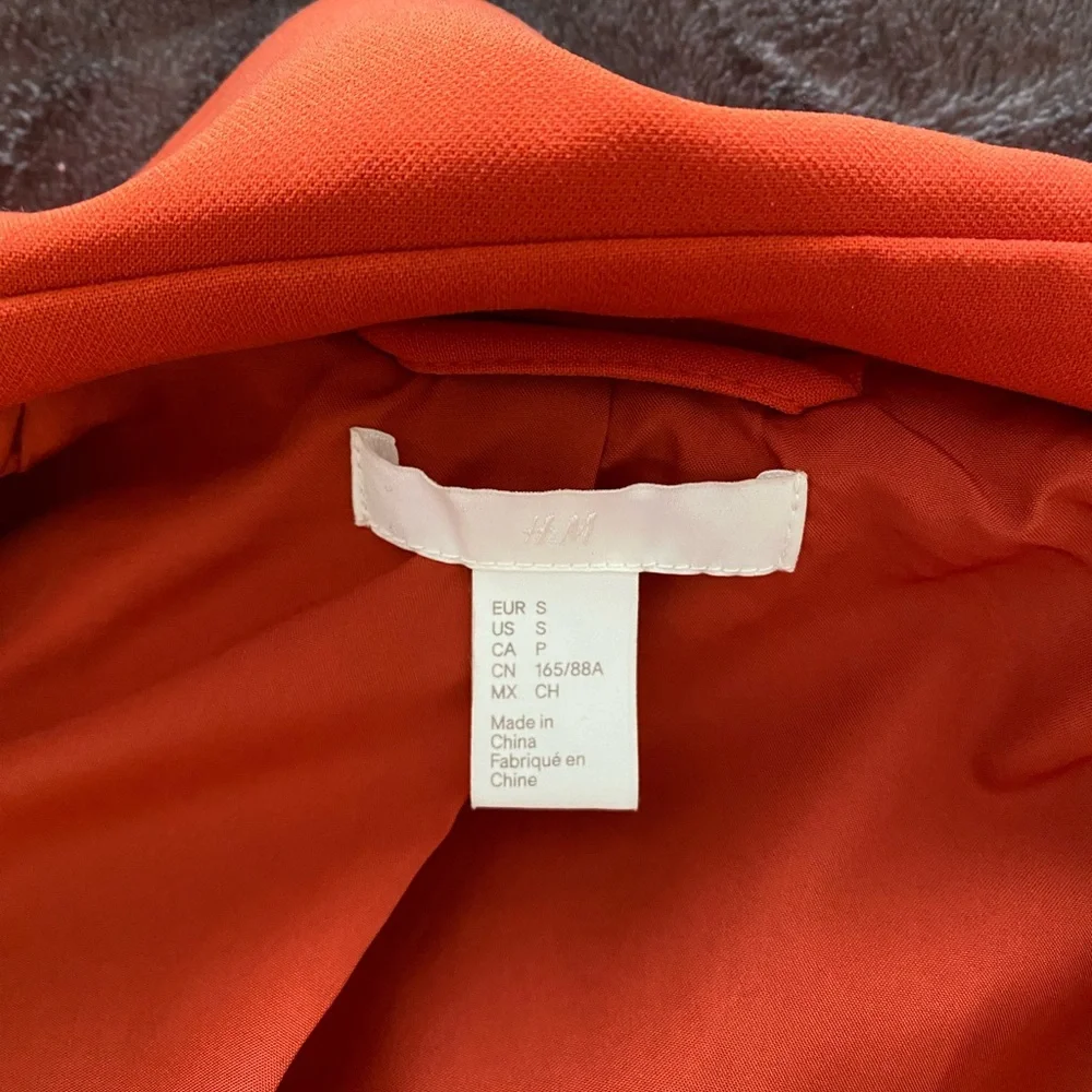 H&M Women's Orange Trench Coat New - Picture 7 of 9